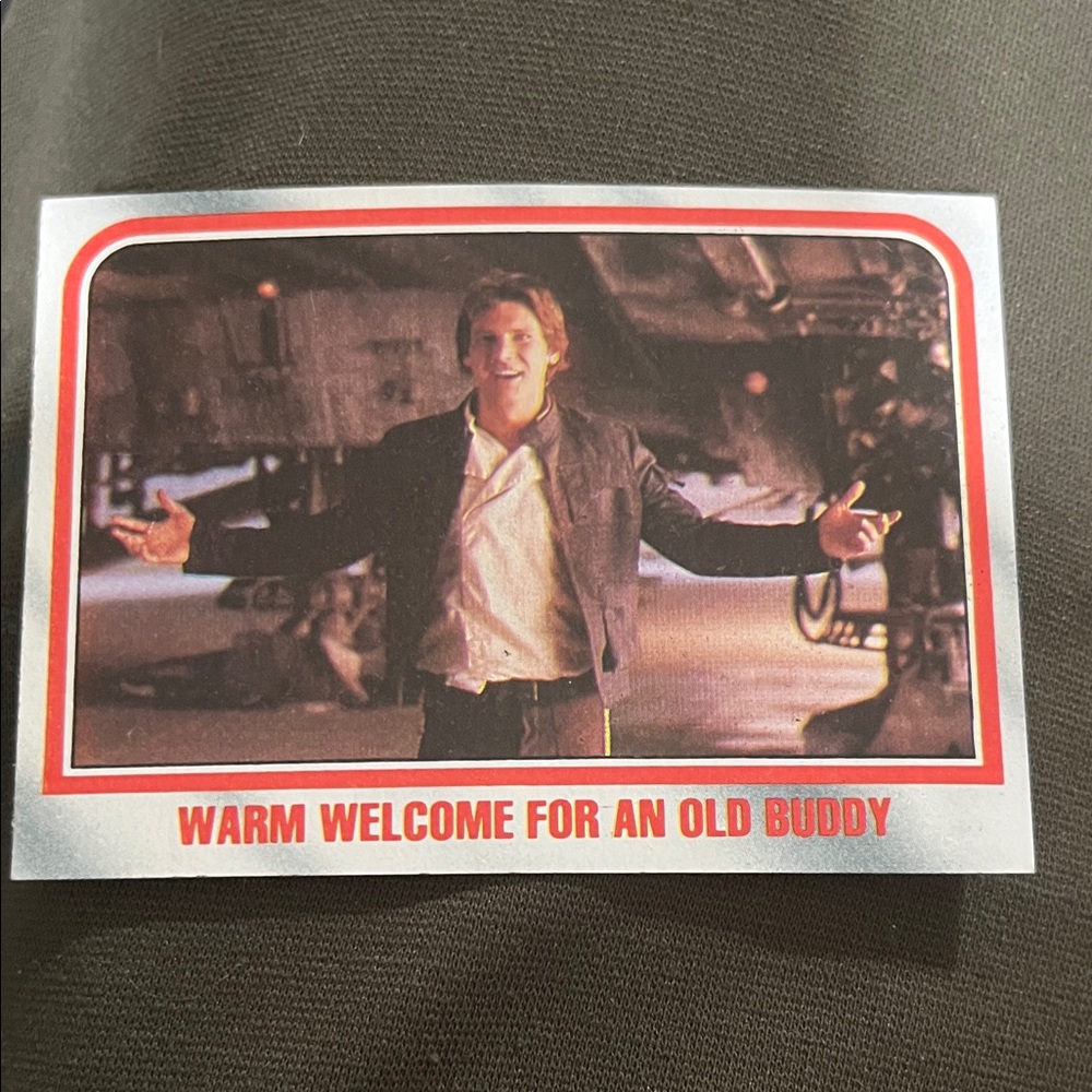 Star Wars Han Solo Retro Trading Card with Red Accents